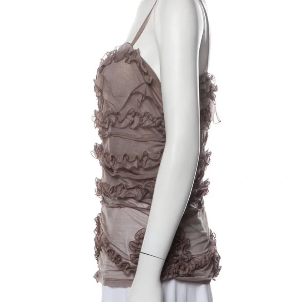 Marc Jacobs Brown Ruffle Camisole - Picture 2 of 3